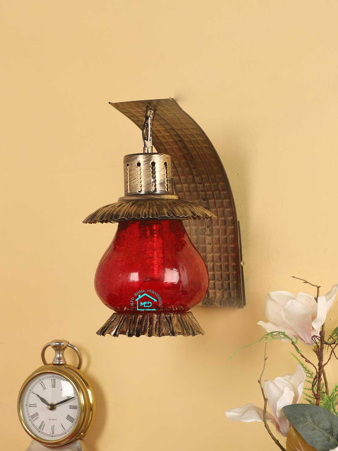 MFD HOME FURNISHING Copper Self Design Pendant Light