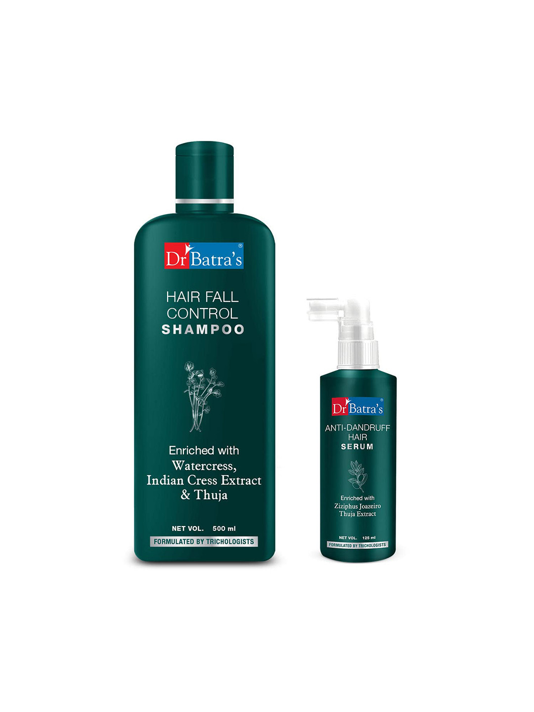 Dr. Batras Anti Dandruff Hair Serum 125ml & Hair Fall Control Shampoo 500ml