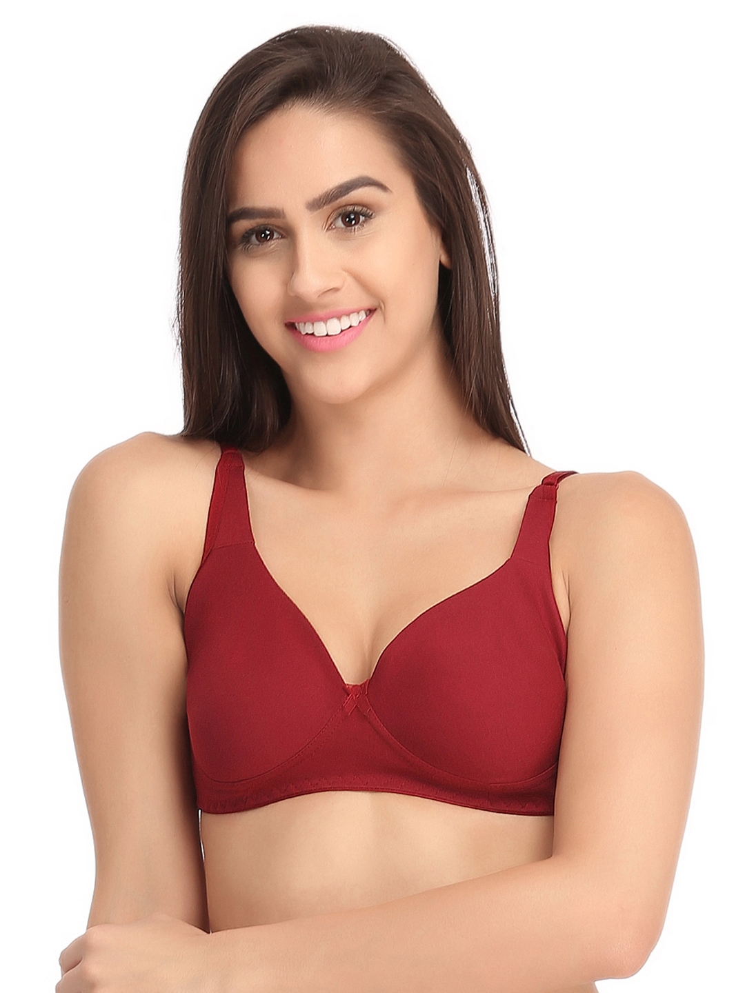 Buy Non-Padded Non-Wired Full Coverage Bra with Double Layered Cups in Pink  Online India, Best Prices, COD - Clovia - BR0636A22