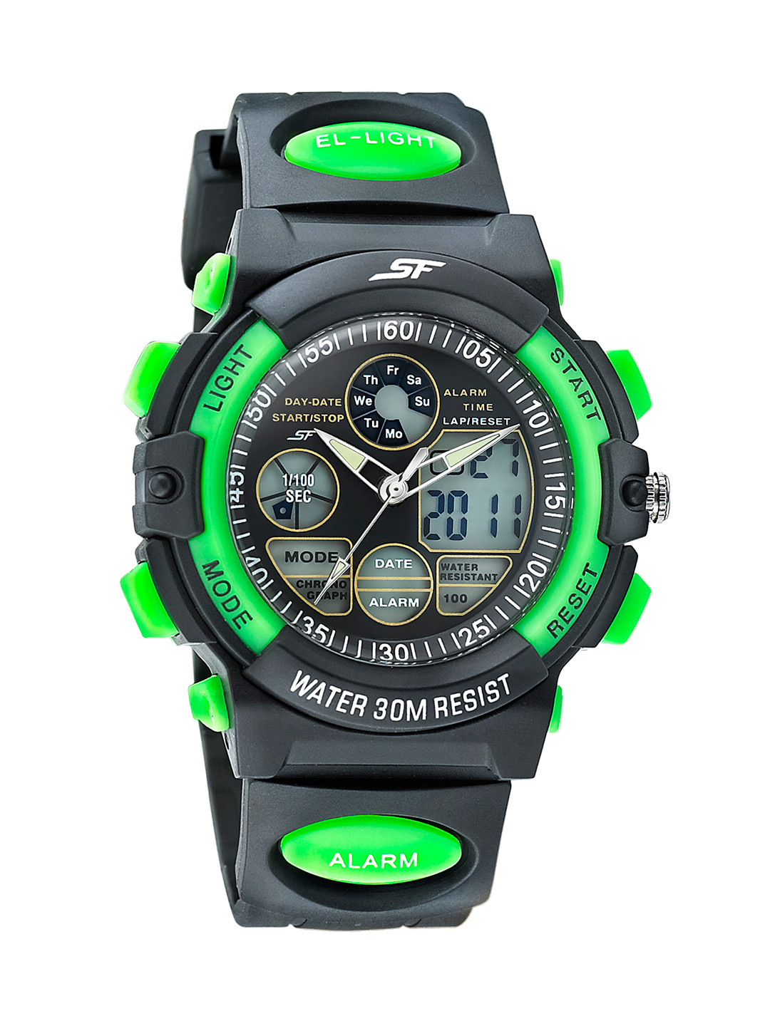 Sonata Men Black Analogue and Digital Watch 77116PP02W