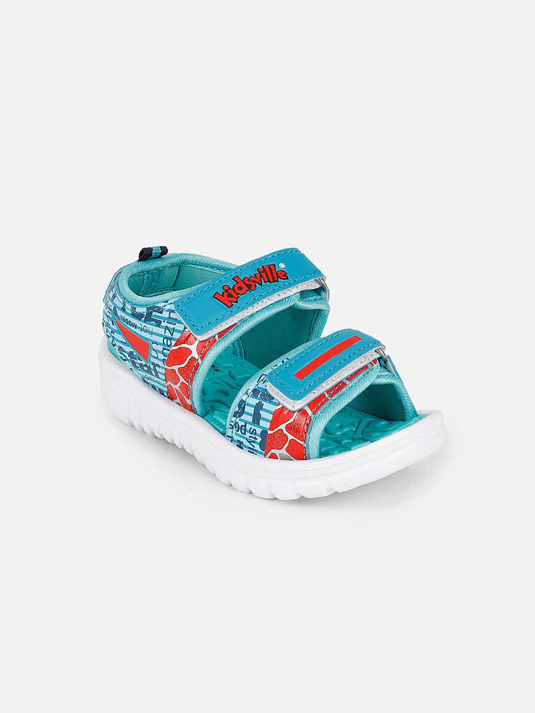 Kids Ville Boys Blue & Red Comfort Sandals