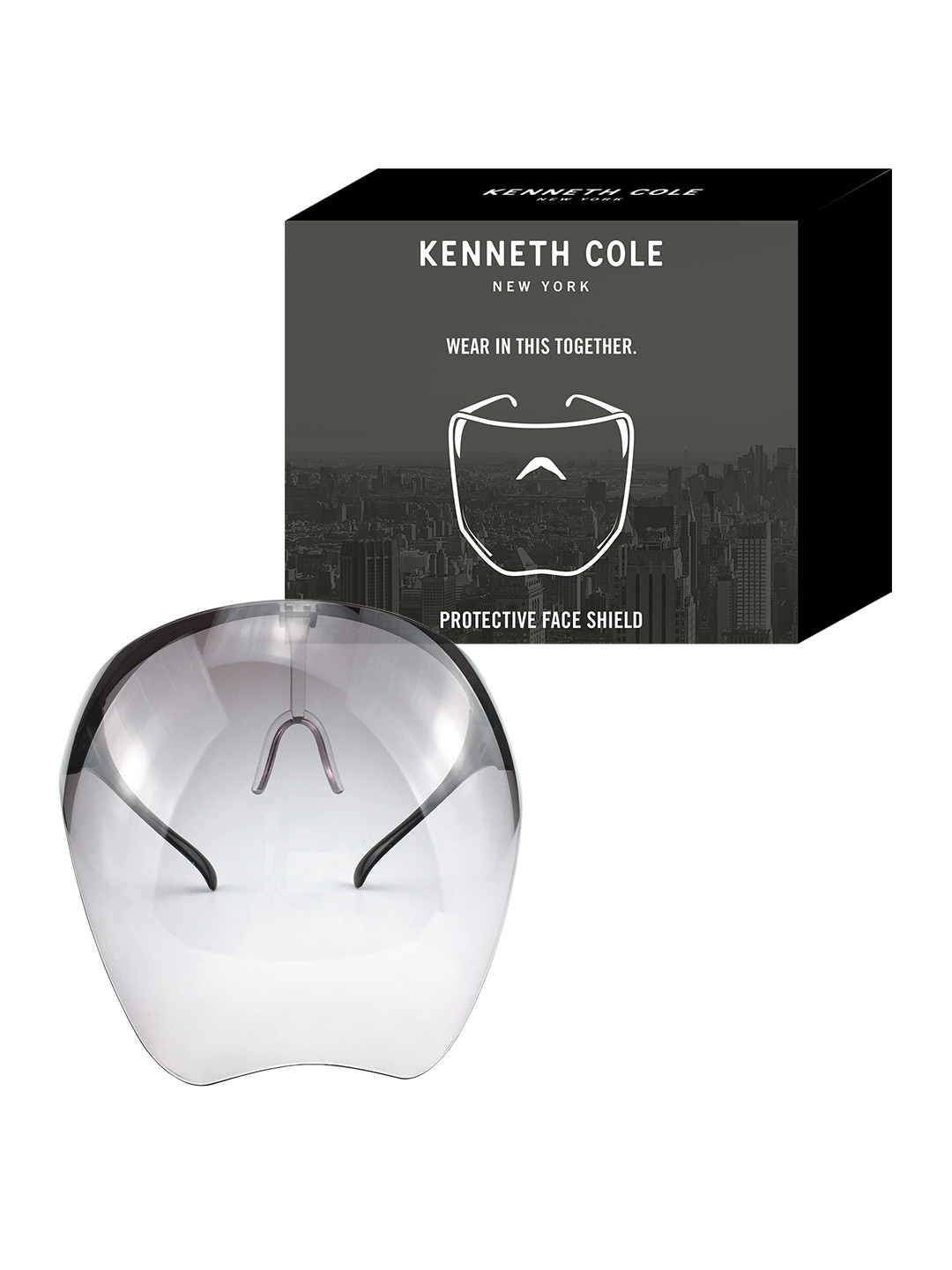 Kenneth Cole Grey See Through Solid Goggle Style Face Shield