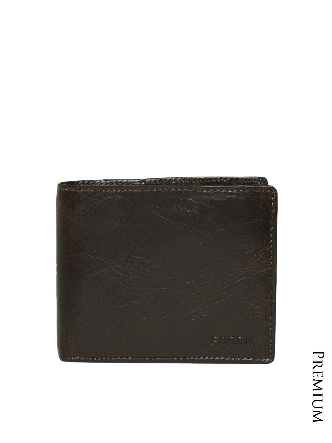 Fossil Men Coffee Brown Genuine Cowhide Leather Wallet