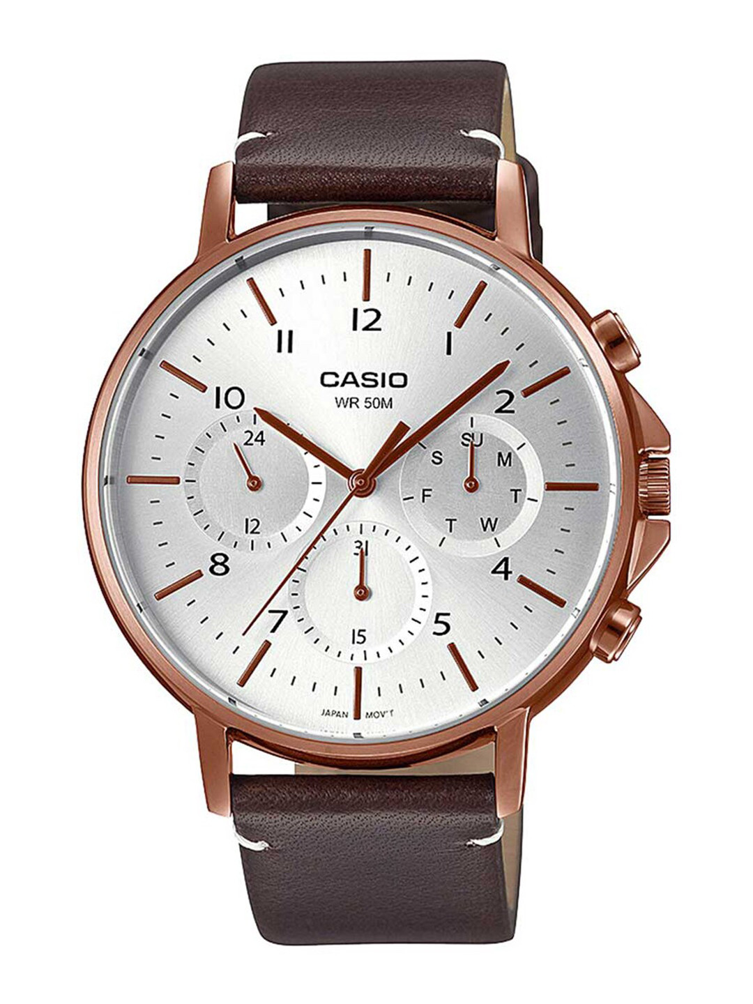 CASIO Men Silver-Toned Analogue Watch A1850 MTP-E321RL-5AVDF