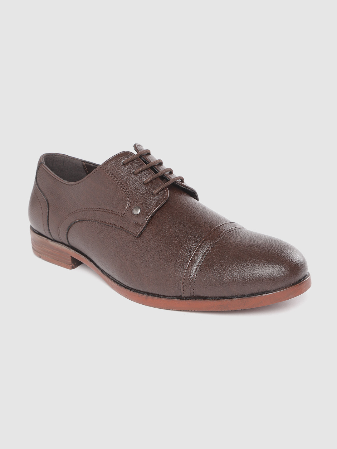INVICTUS Men Coffee Brown Solid Formal Derbys