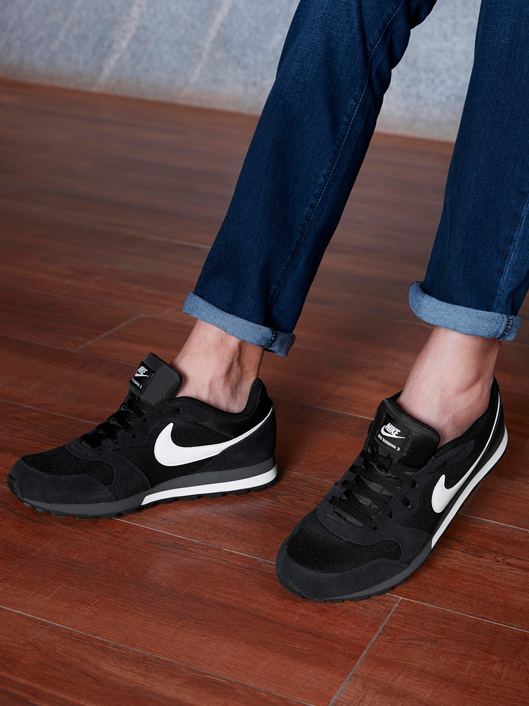 Buy Nike Men Black MD Runner 2 Sneakers - Casual Shoes for Men | Myntra