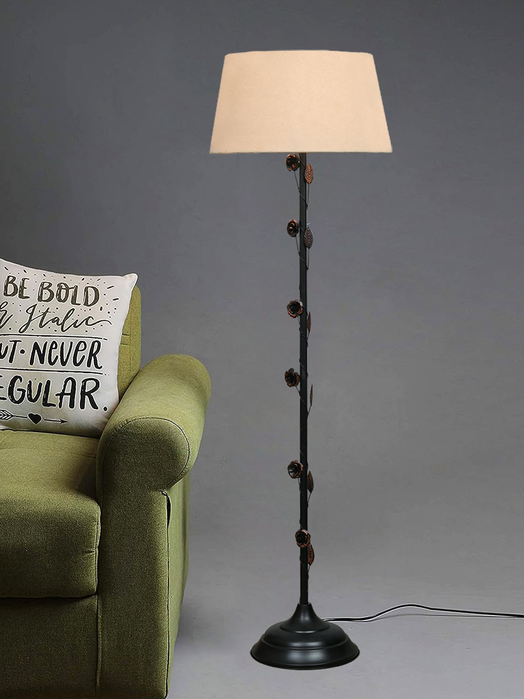 Homesake Black & Beige Solid Contemporary Club Lamp Shade