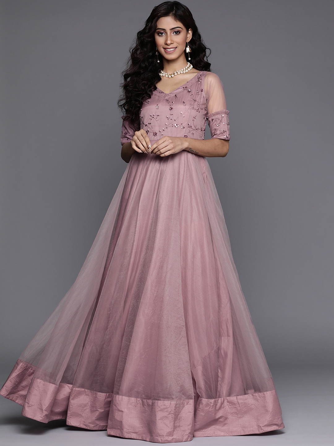 Myntra long gowns best sale