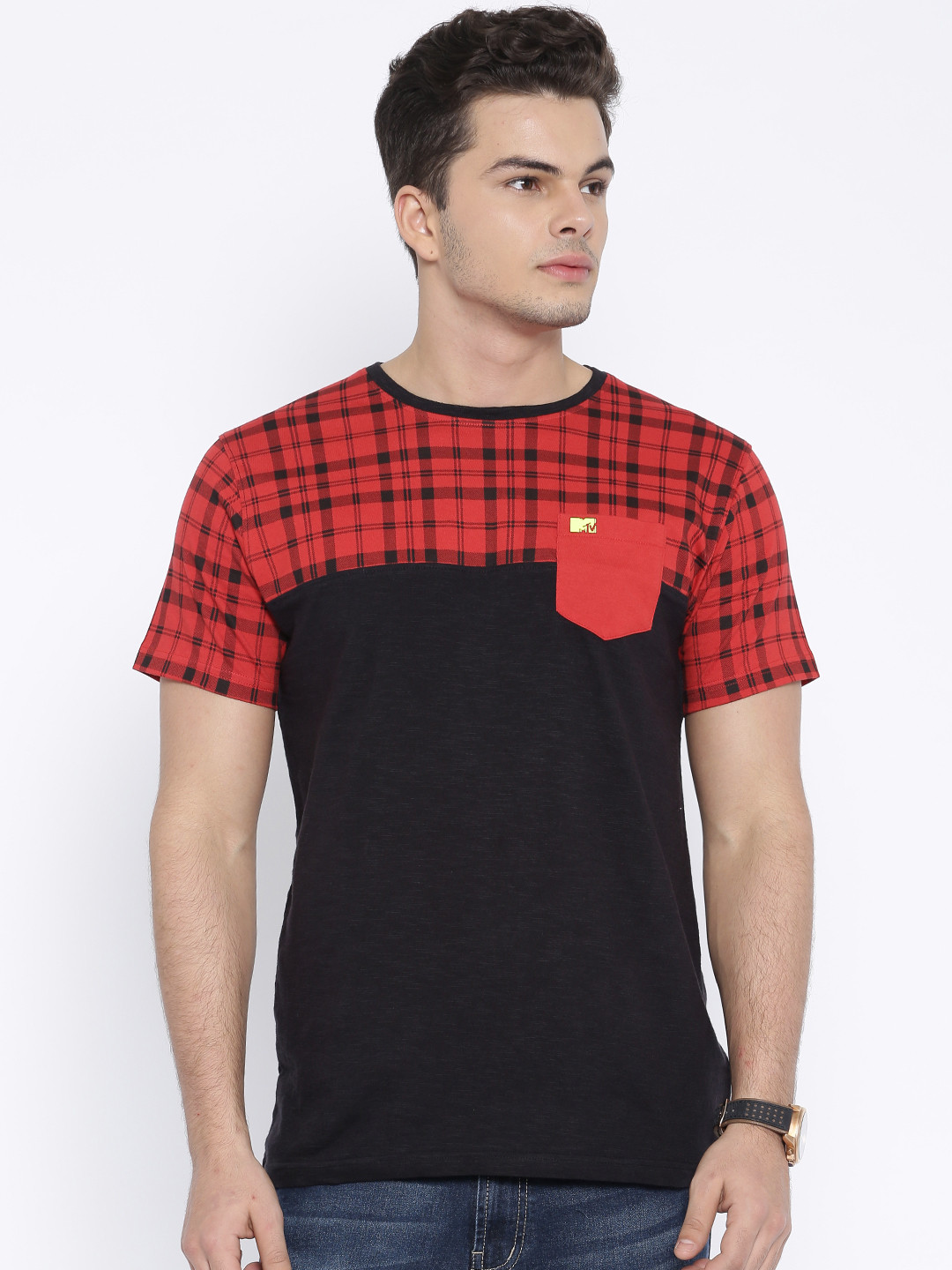Checked Colourblocked Pure Cotton 