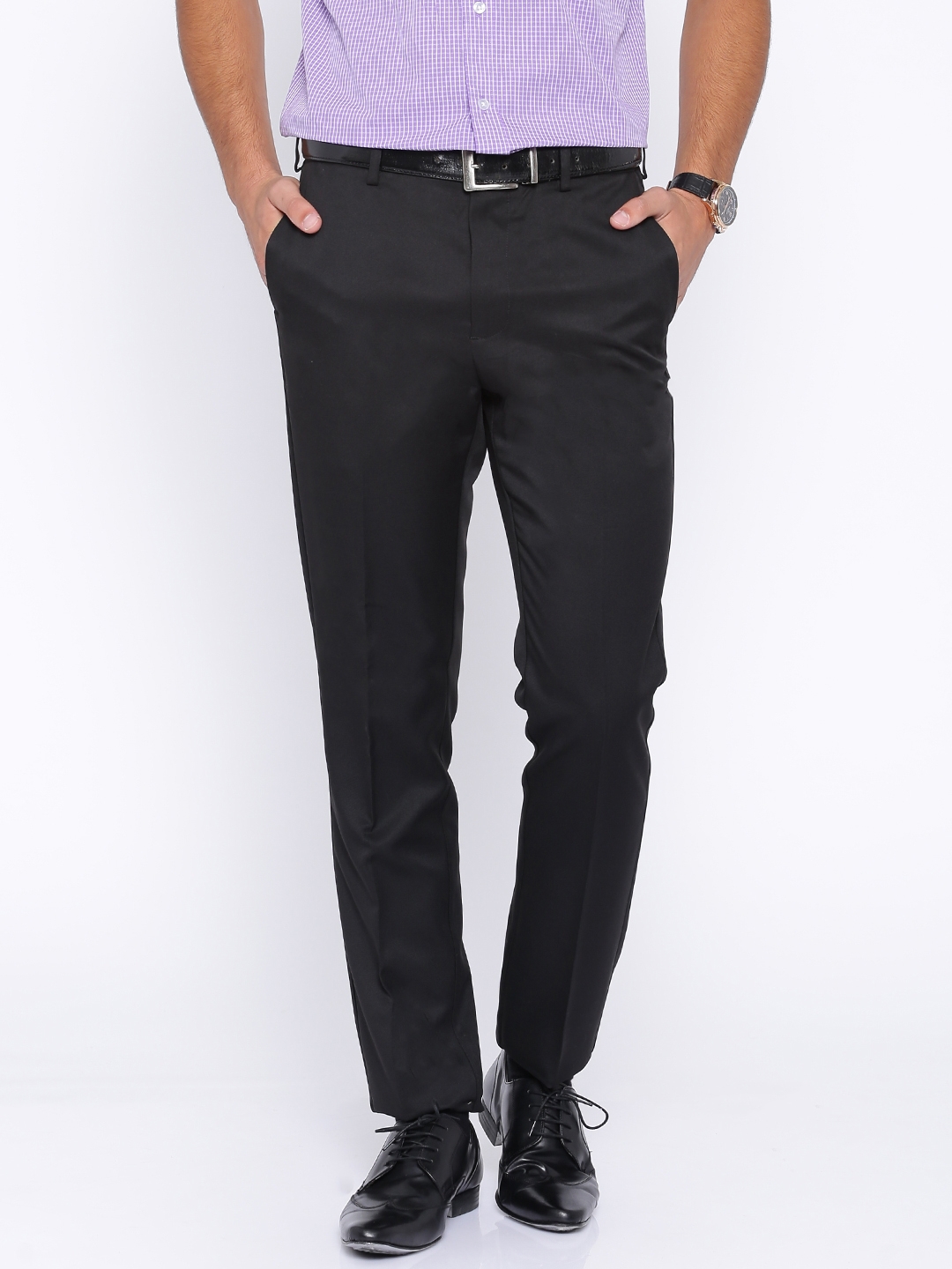 Buy Louis Philippe Black Trousers Online - 793947 | Louis Philippe