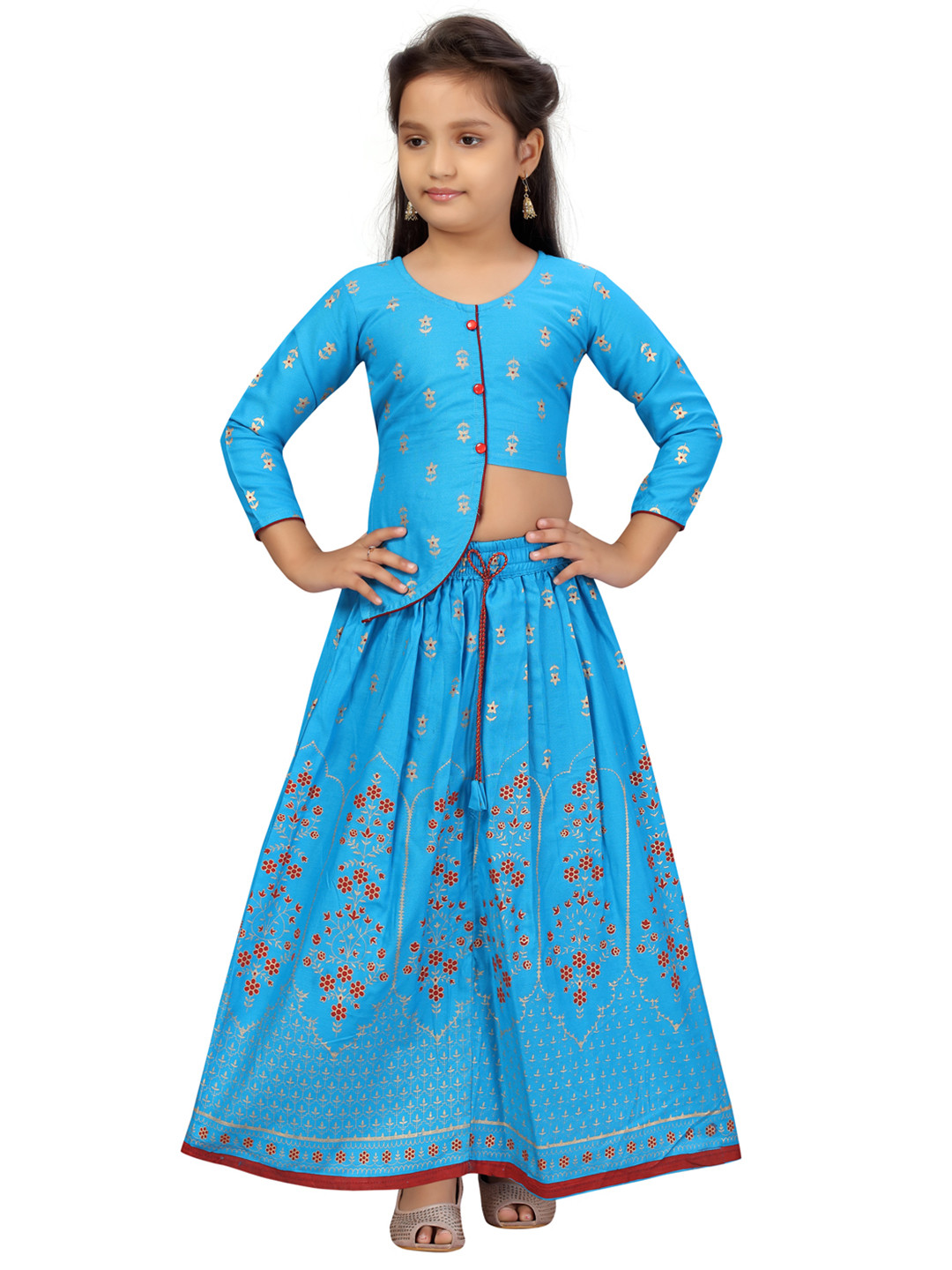 Aarika Turquoise Blue Ready to Wear Lehenga with Blouse