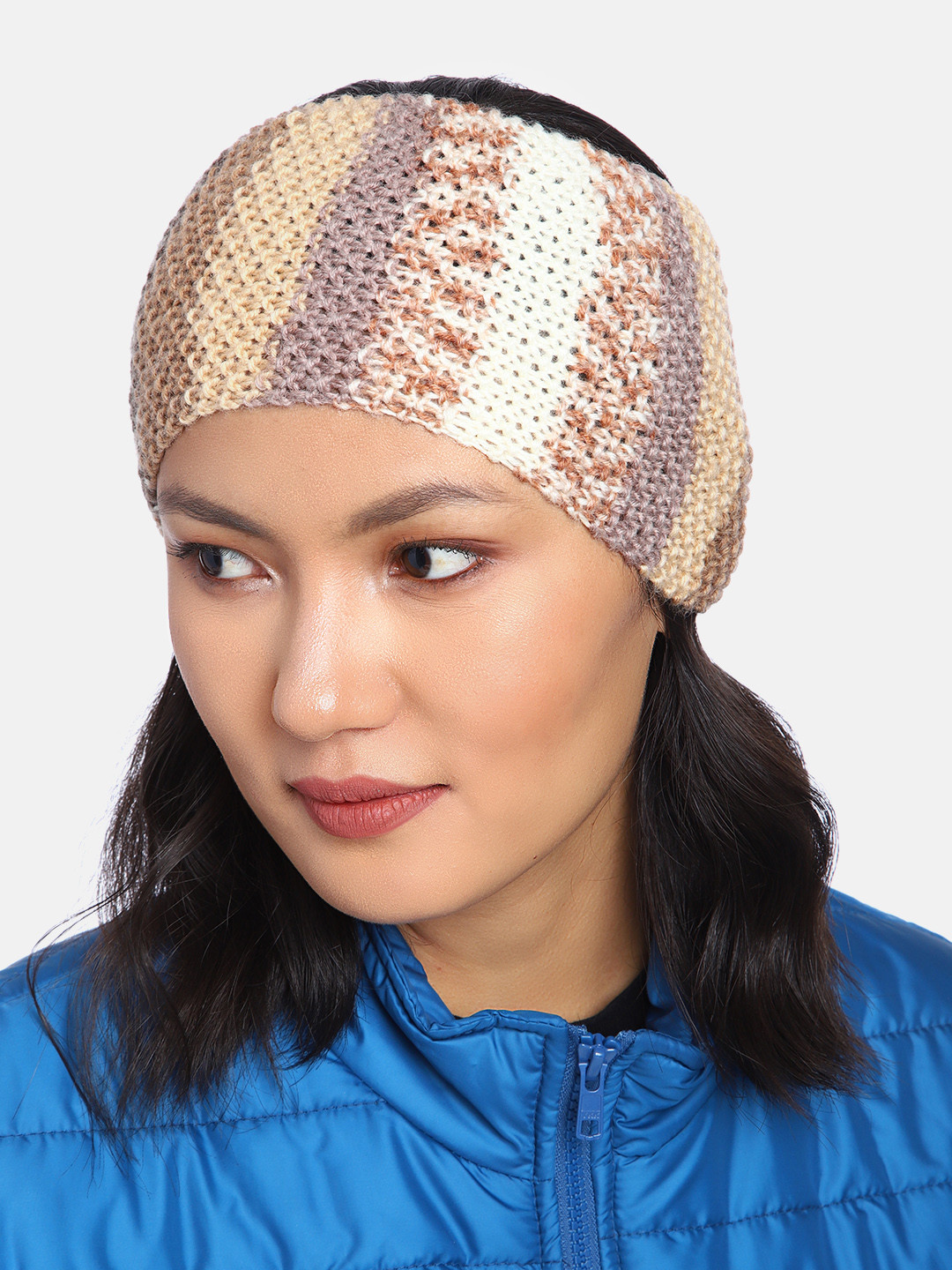 Magic Needles Unisex Beige Handmade Woolen Headband