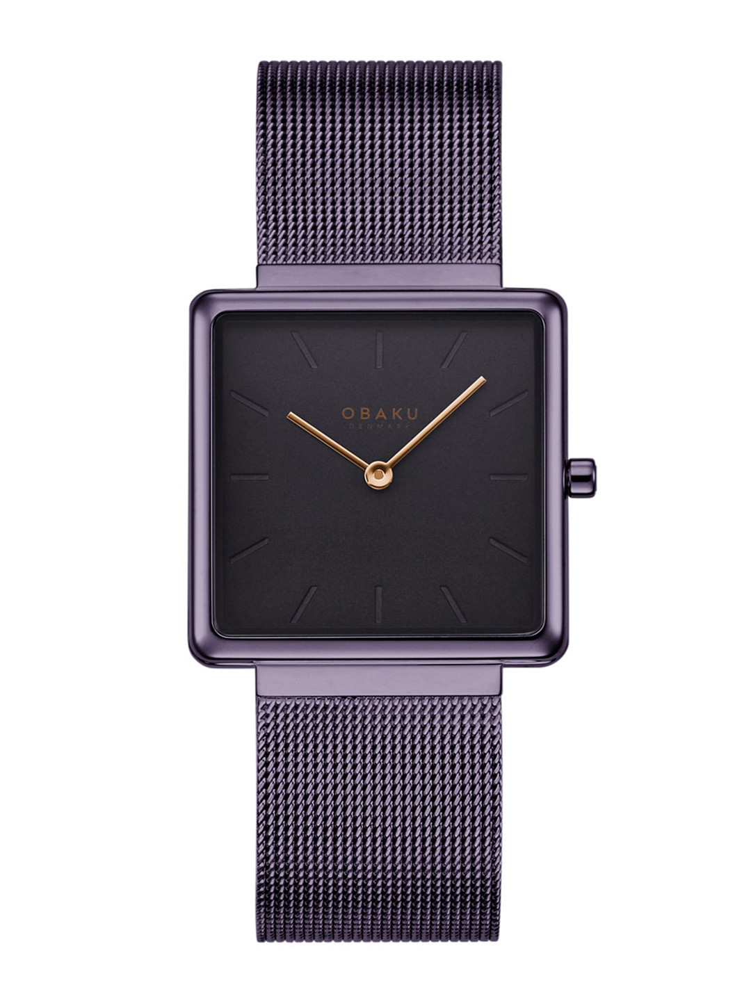 Obaku Women Purple & Black Analogue Square Dial Watch
