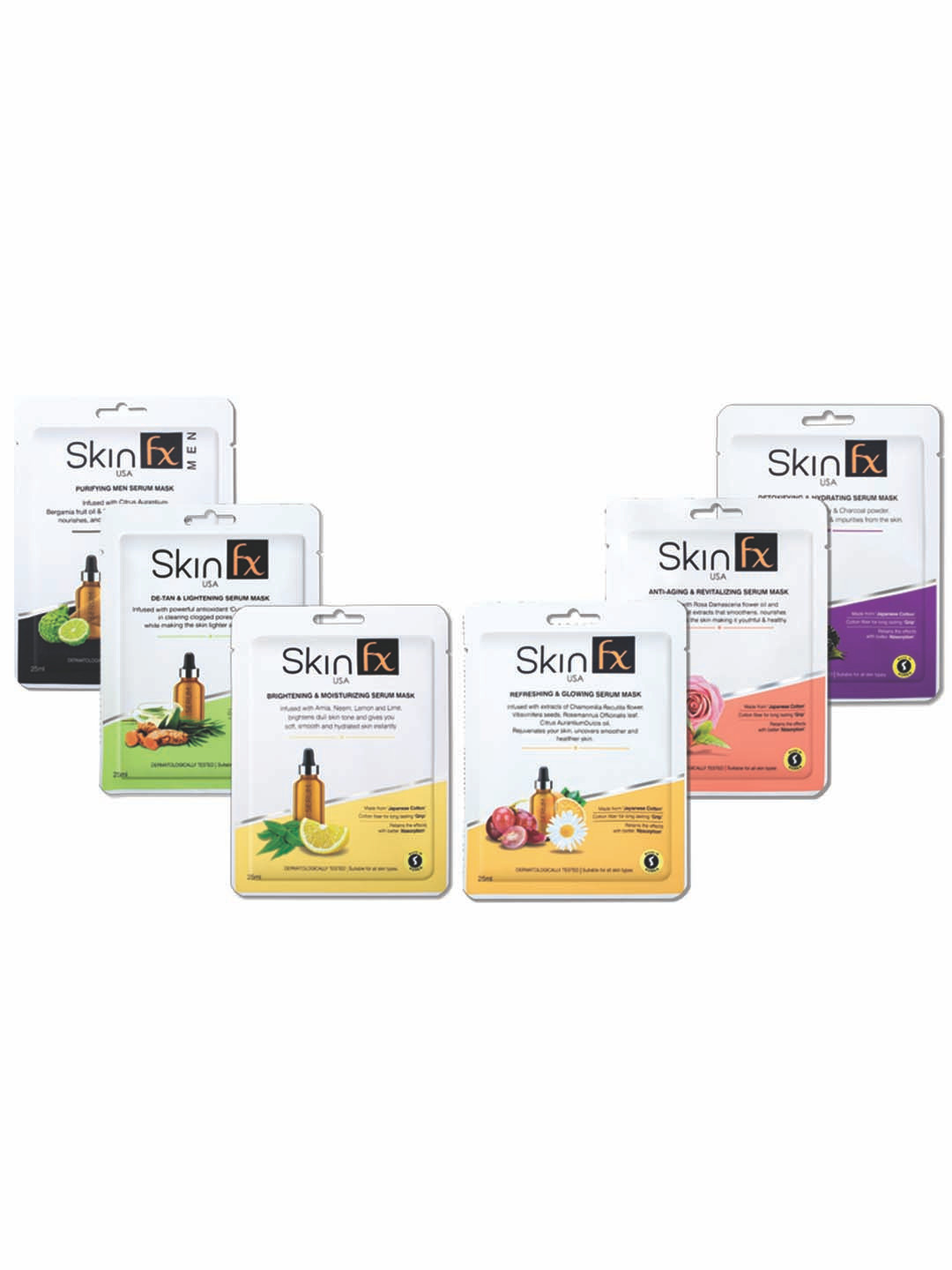 Skin Fx 6 Pcs All You Need 6 Solutions in 1 Serum Masks