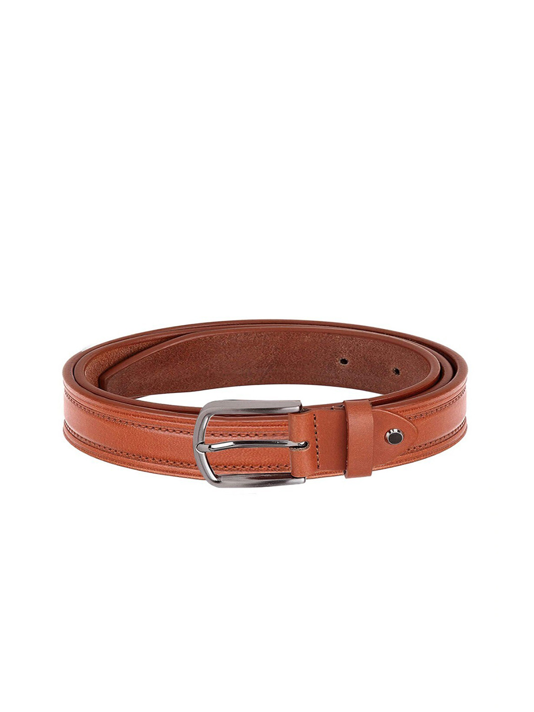 WildHorn Men Tan Brown Textured Leather Belt