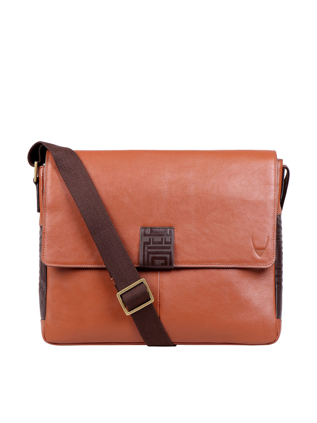 Hidesign Men Tan Solid Sling Bag