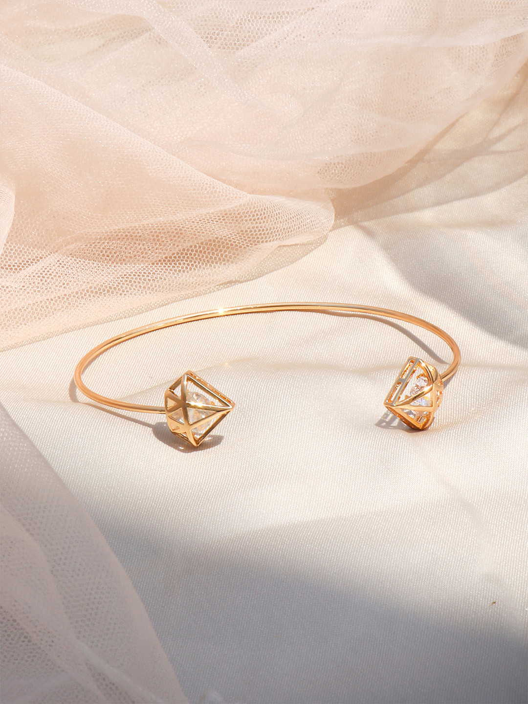 JOKER & WITCH Women Gold-Toned Open Cuff Bracelet