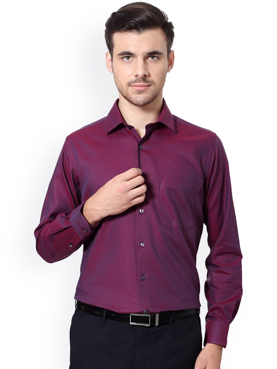 Buy Van Heusen Purple Custom Fit Formal