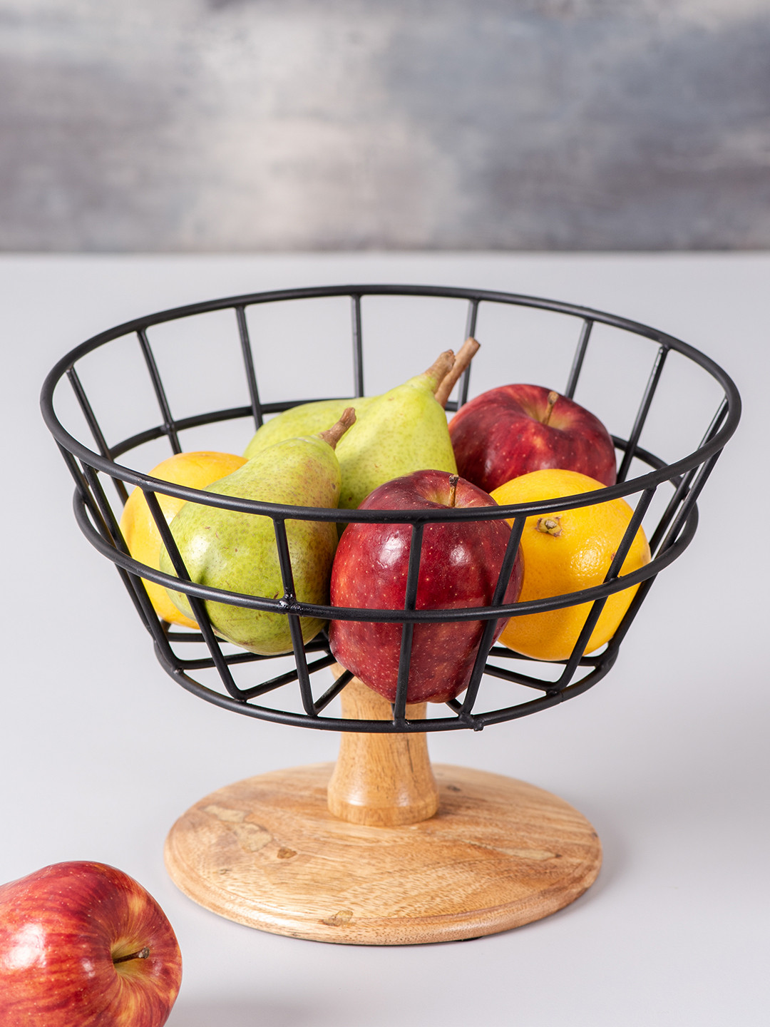 nestroots Black Solid Fruit Basket