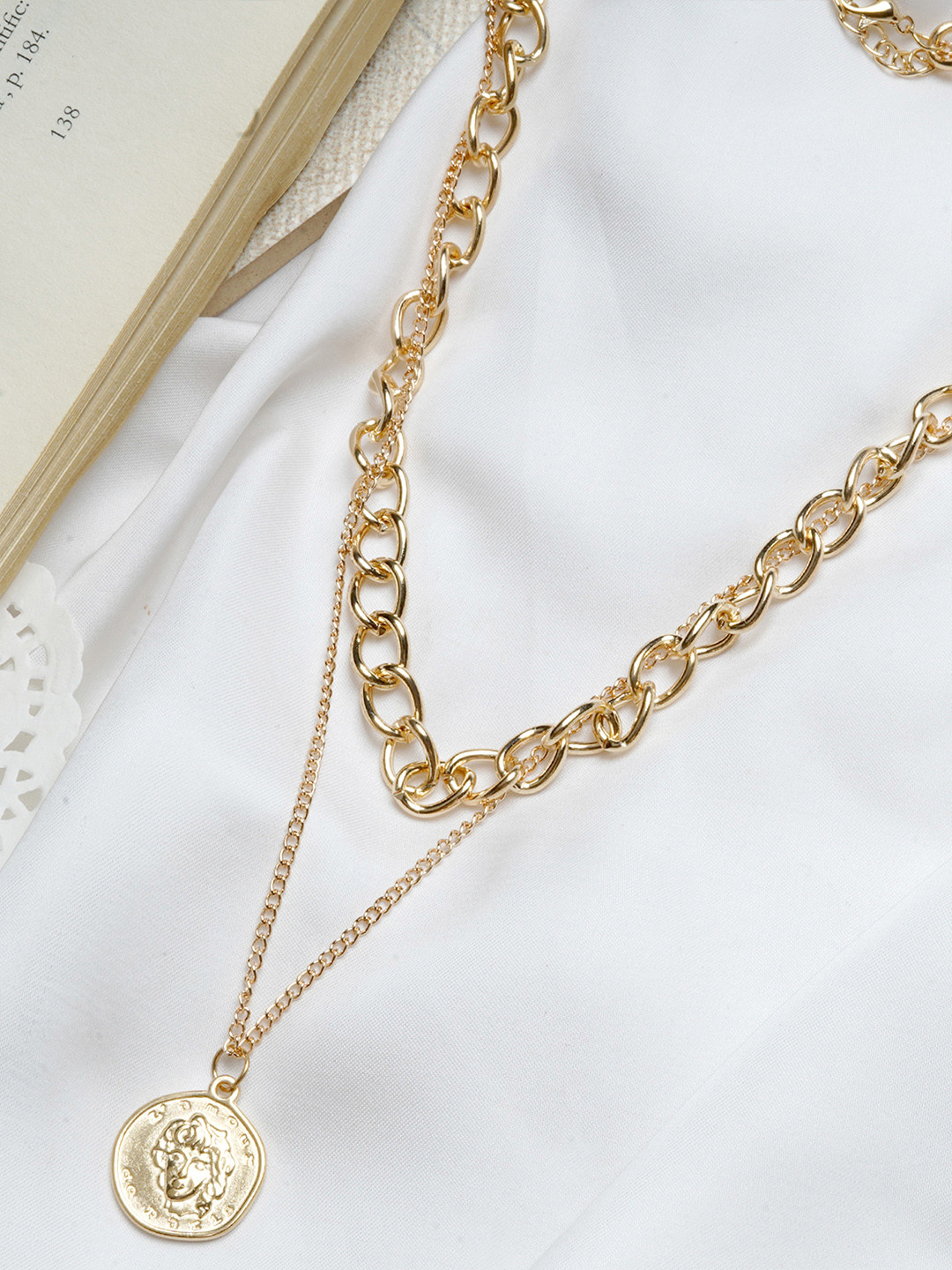 JOKER & WITCH Women Gold Layered Necklace