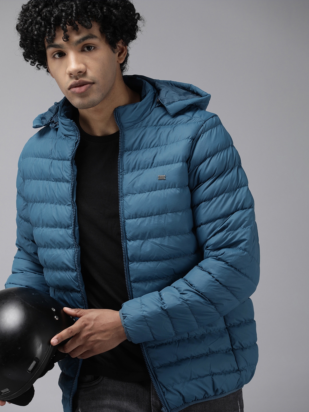 Buy Roadster Men Blue Puffer Jacket Jackets for Men 14306414 Myntra