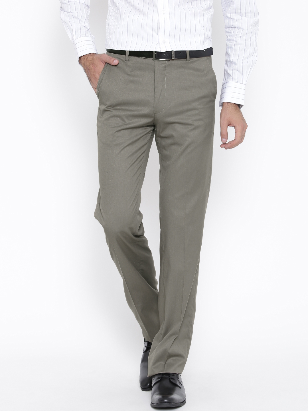 Allen Solly Formal Trousers  Buy Allen Solly Men Olive Slim Fit Solid Formal  Trousers Online  Nykaa Fashion