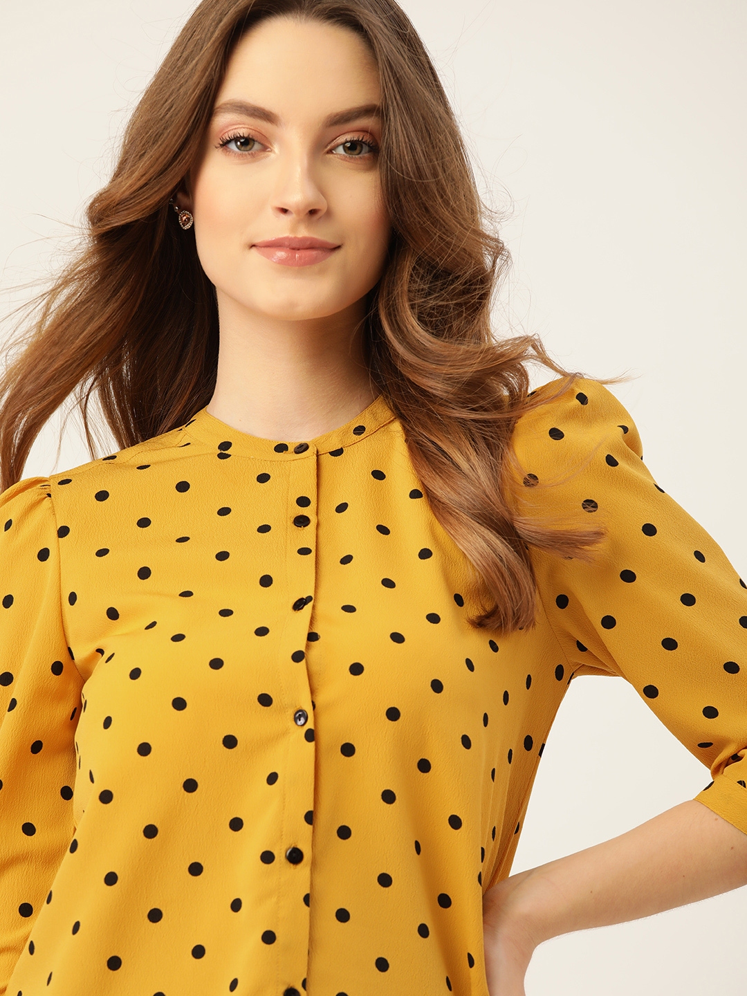 Buy DressBerry Women Black & Mustard Yellow Self-Design Fit and Flare Dress  on Myntra