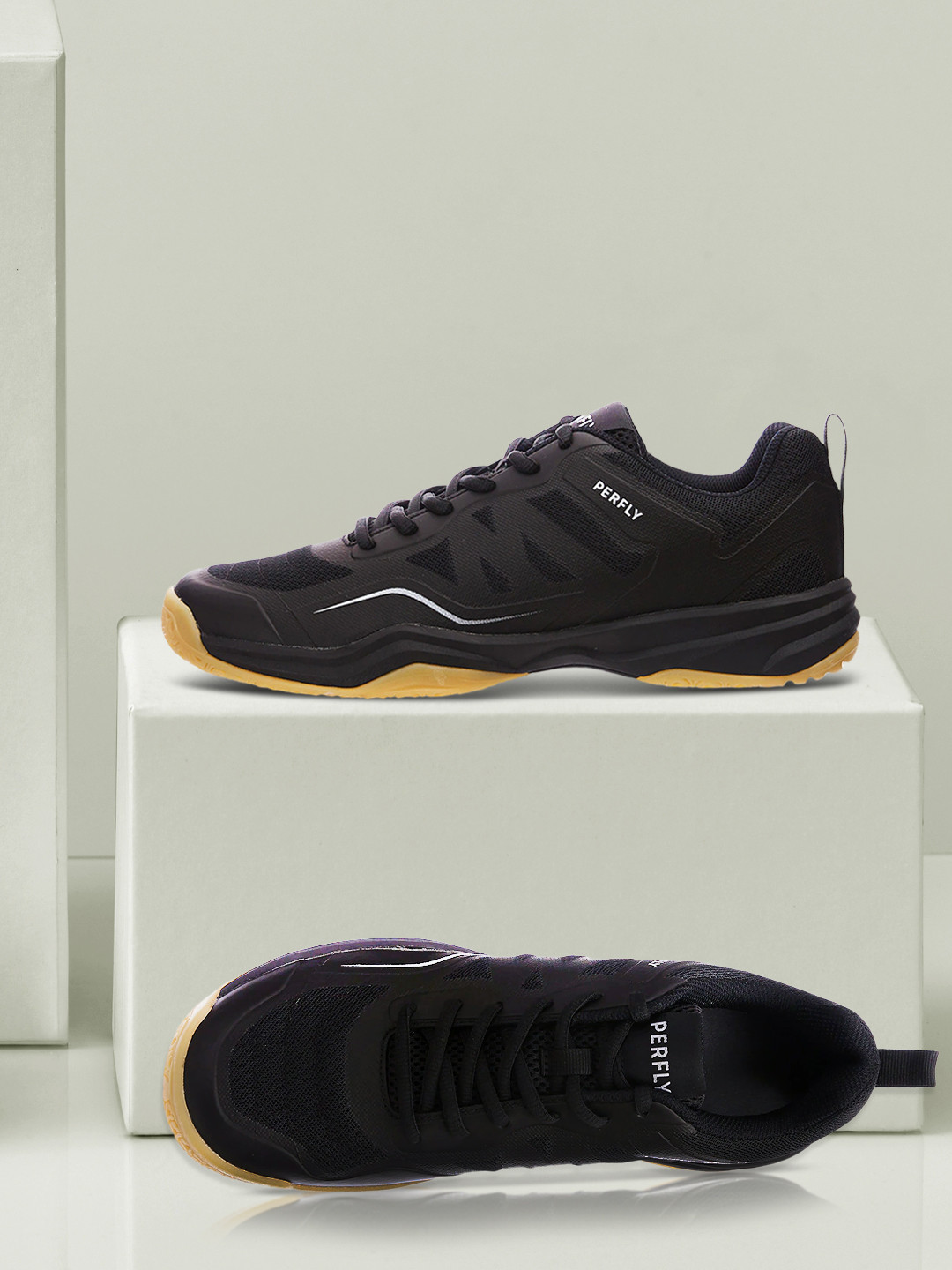 Decathlon PERFLY - Men Black Bs 530 Badminton Shoes