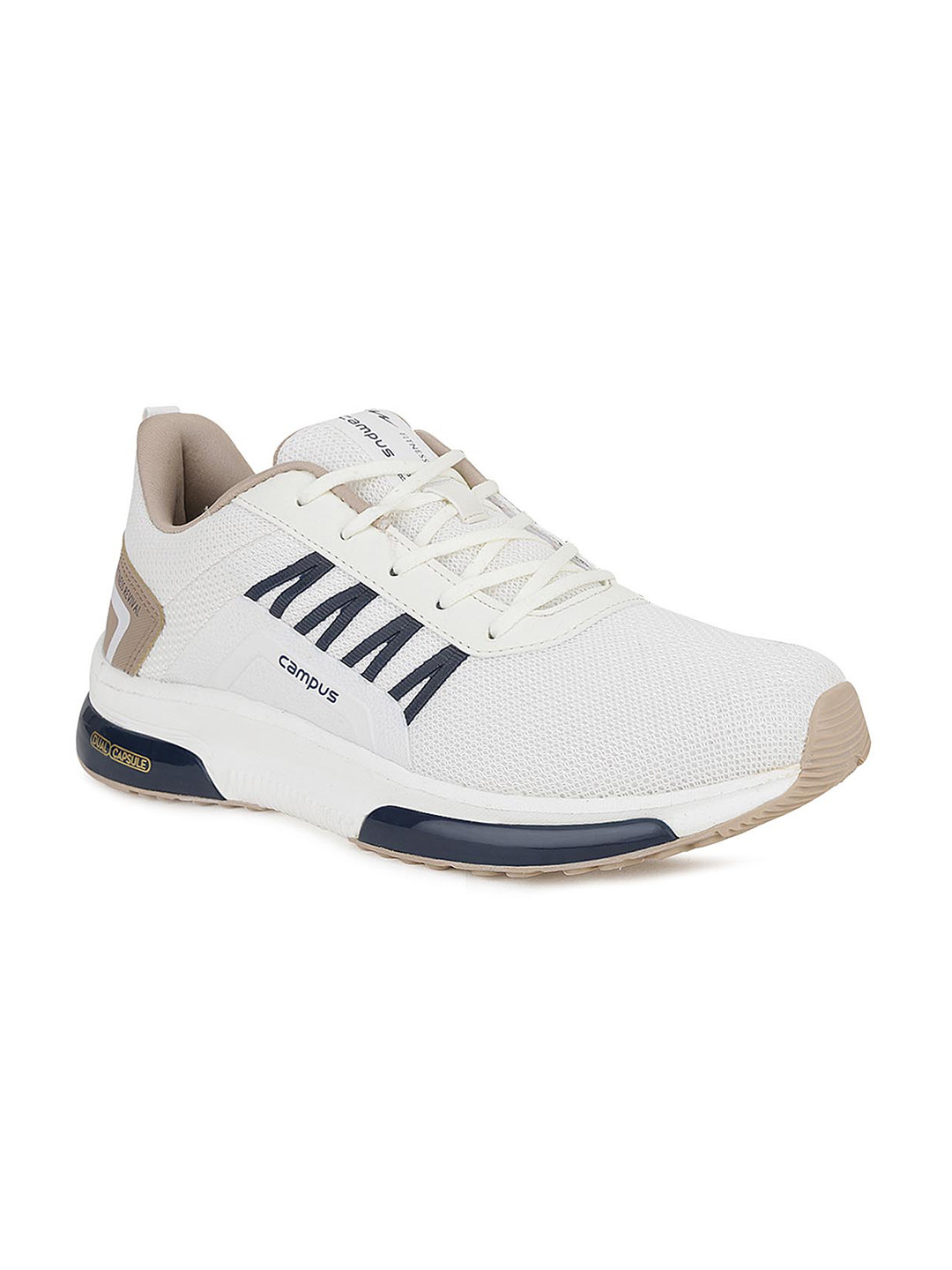 Campus Men BRAZIL PRO White & Beige Running Shoes