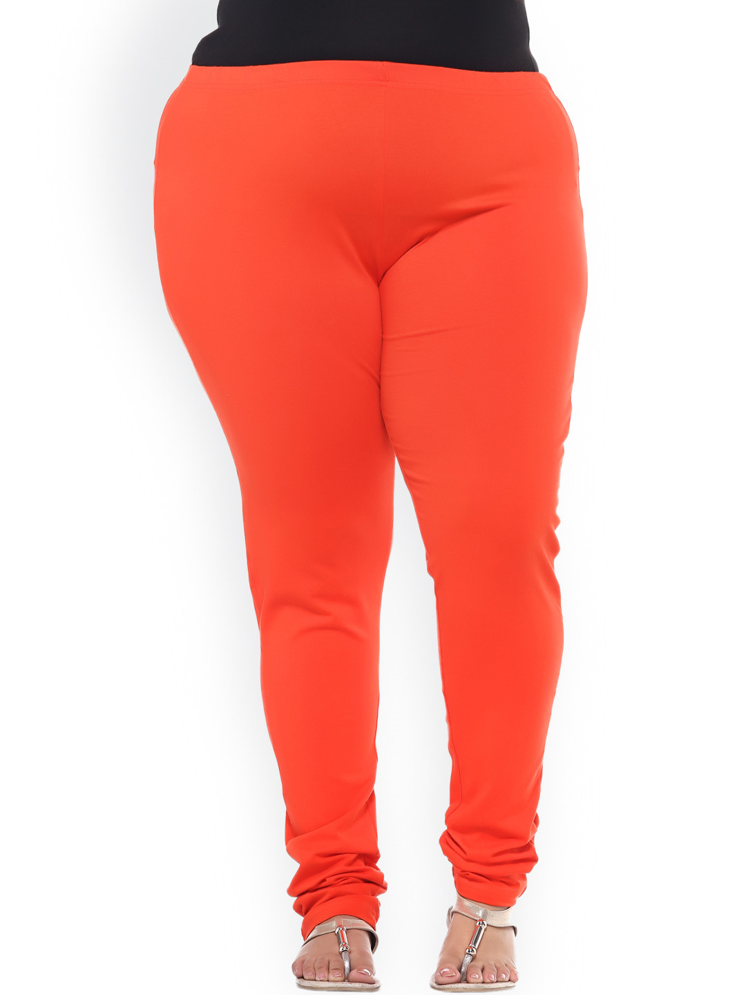 plusS Orange Churidar Leggings