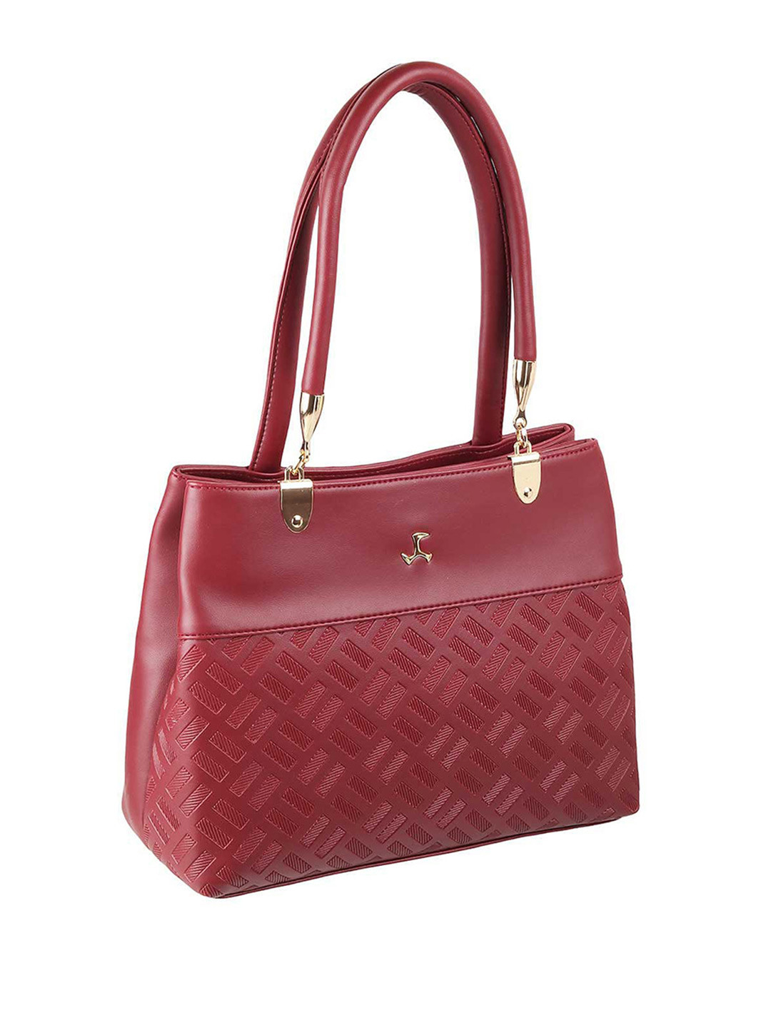 Mochi Maroon Textured Shoulder Bag