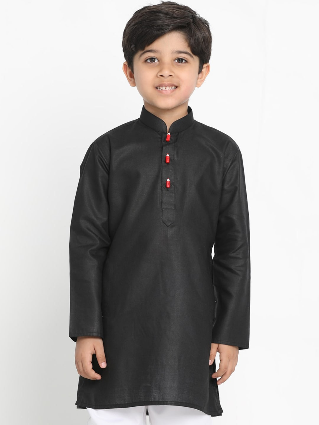 VASTRAMAY Boys Black Kurta