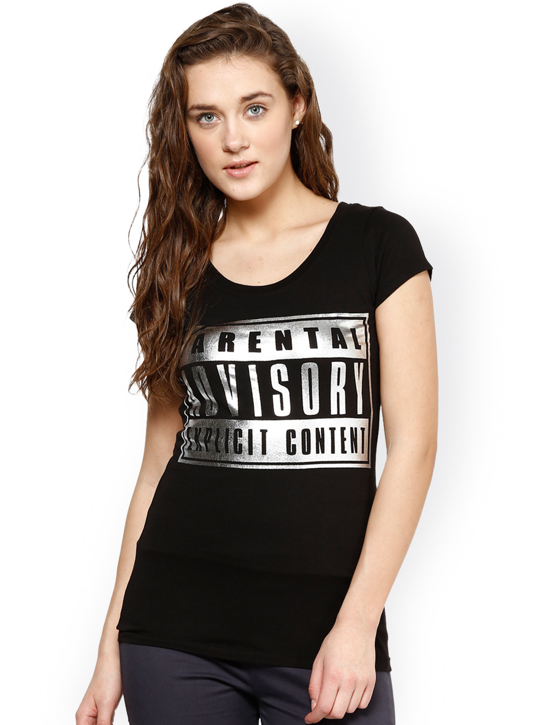 PUNK Black Printed T-shirt
