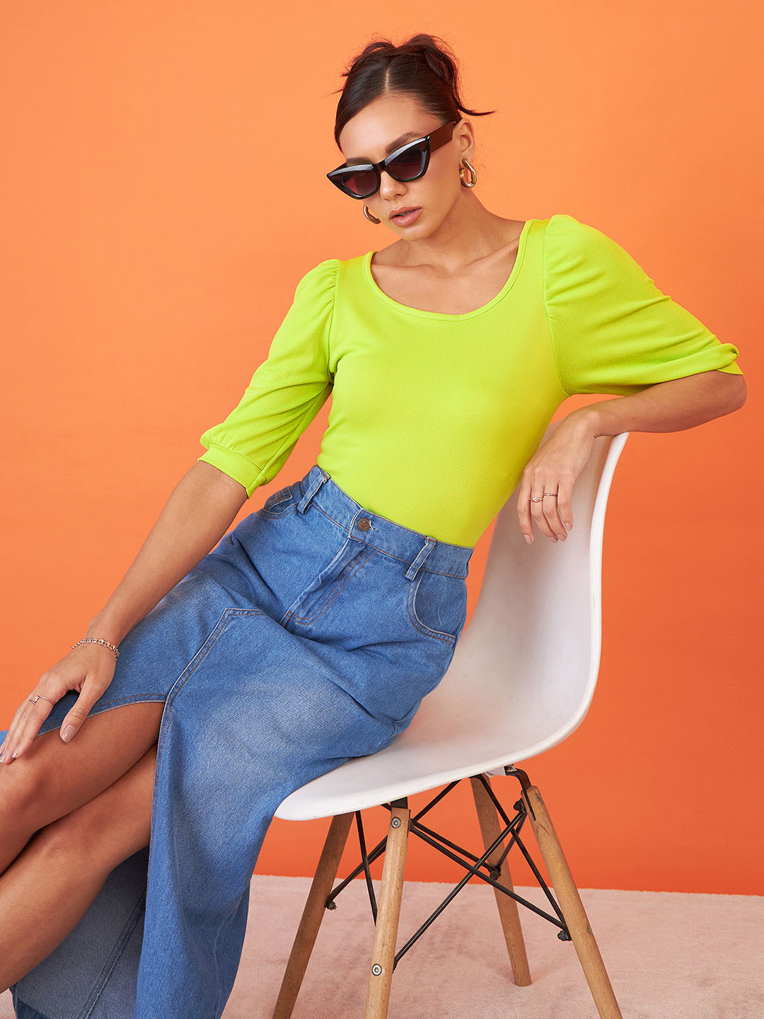 Uptownie Lite Women Stretchable Square Neck Top