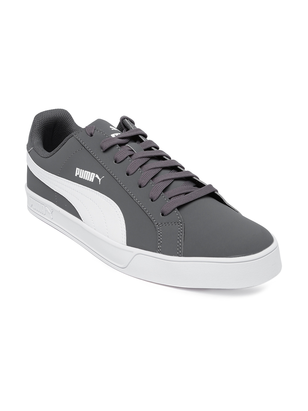 Buy PUMA Men Charcoal Grey Smash Vulc Sneakers - Casual Shoes for 1434728 | Myntra