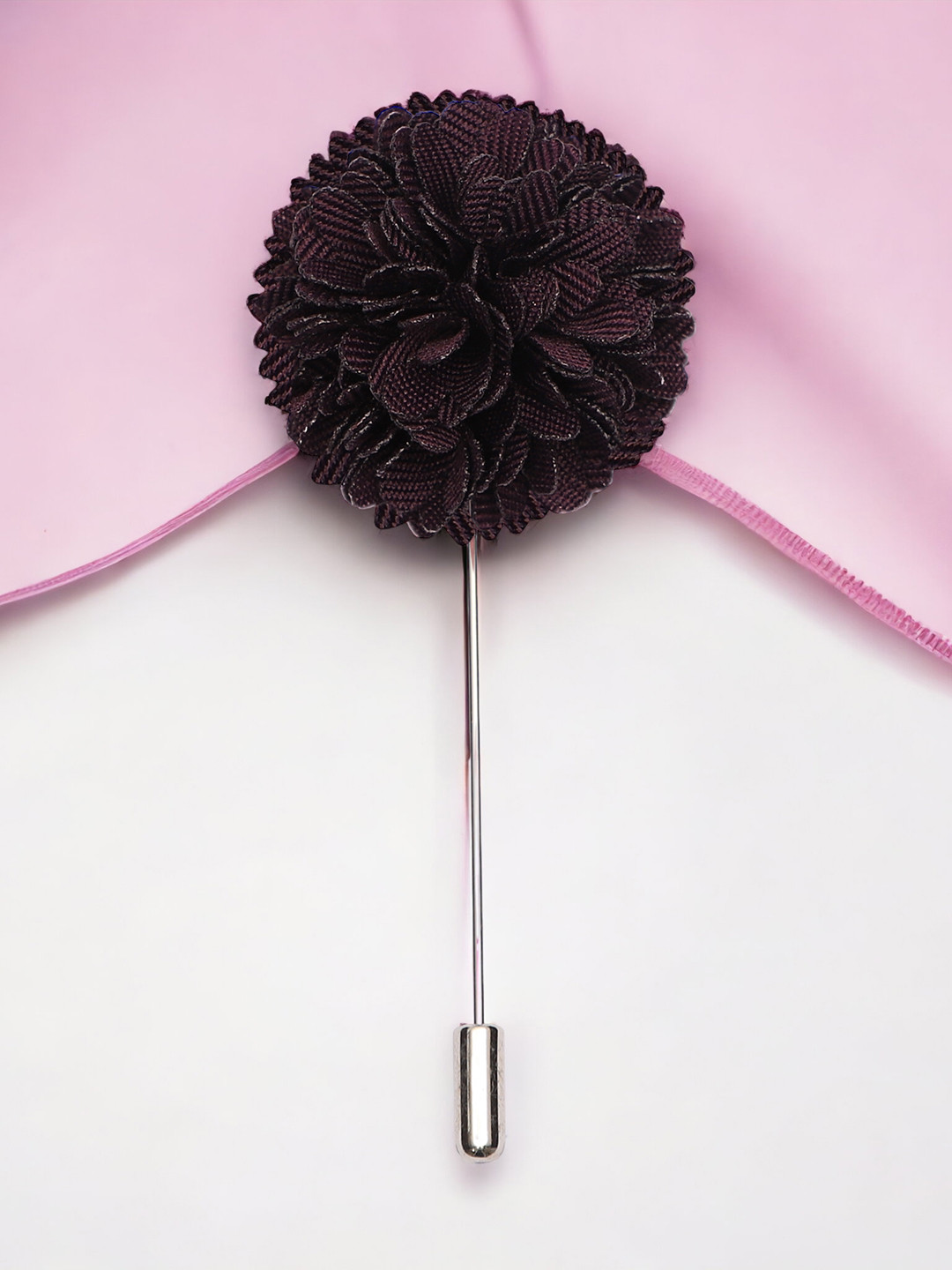 PELUCHE Unisex Purple & Gold Floral Lapel Pin