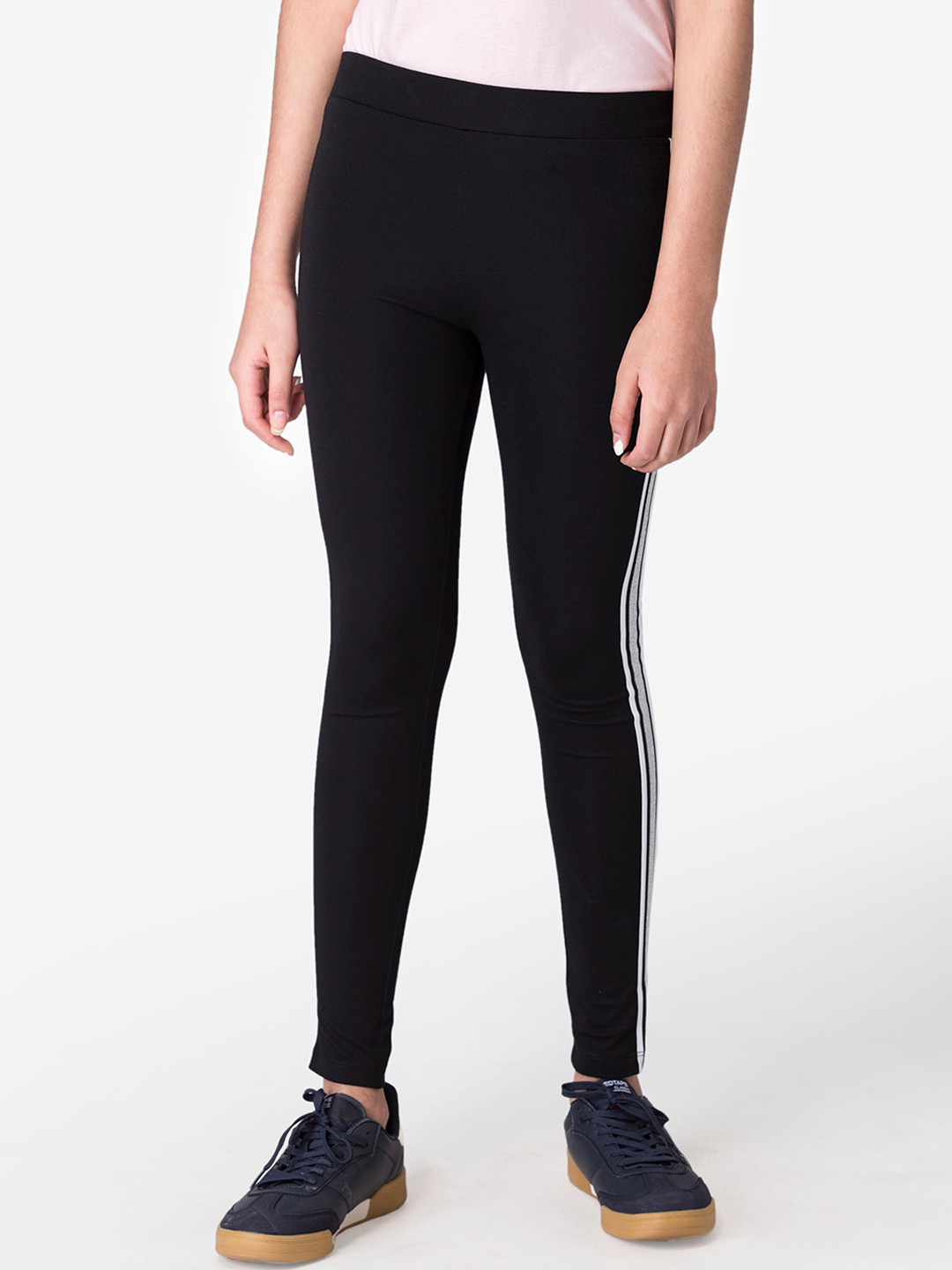 Mode by Red Tape Girls Black Solid Skinny Fit Treggings