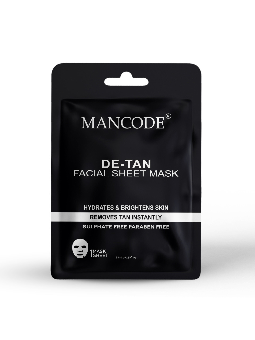 MANCODE Pack Of 3 De-Tan Facial Sheet Mask 25ml Each