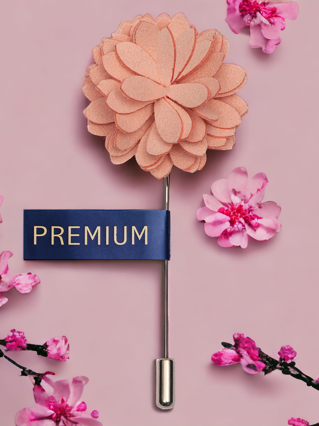 PELUCHE Unisex Pink Stunning Lapel Pin