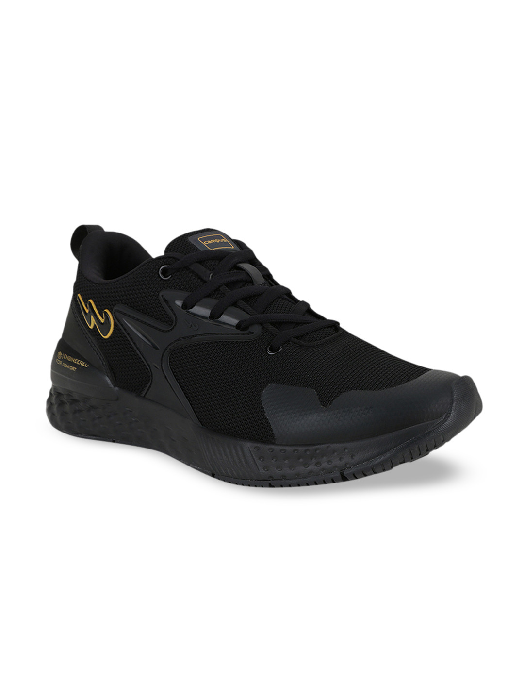 Campus Men Black Simon Pro Mesh Running Shoes