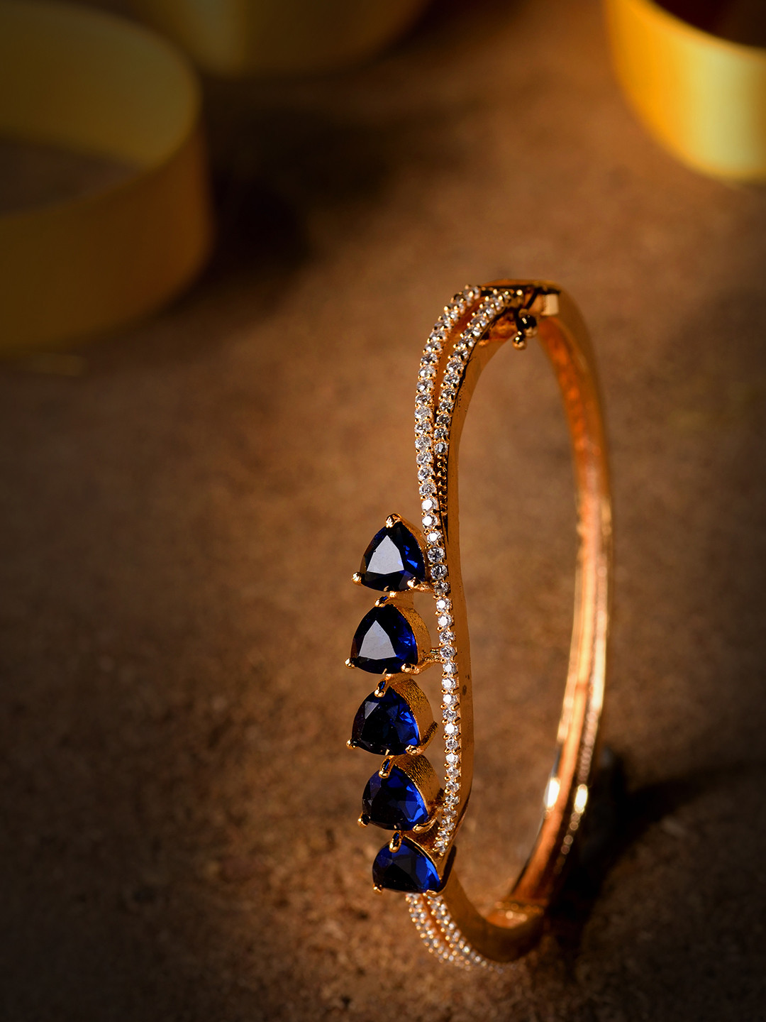 Saraf RS Jewellery Gold-Plated Handcrafted Bangle-Style Bracelet