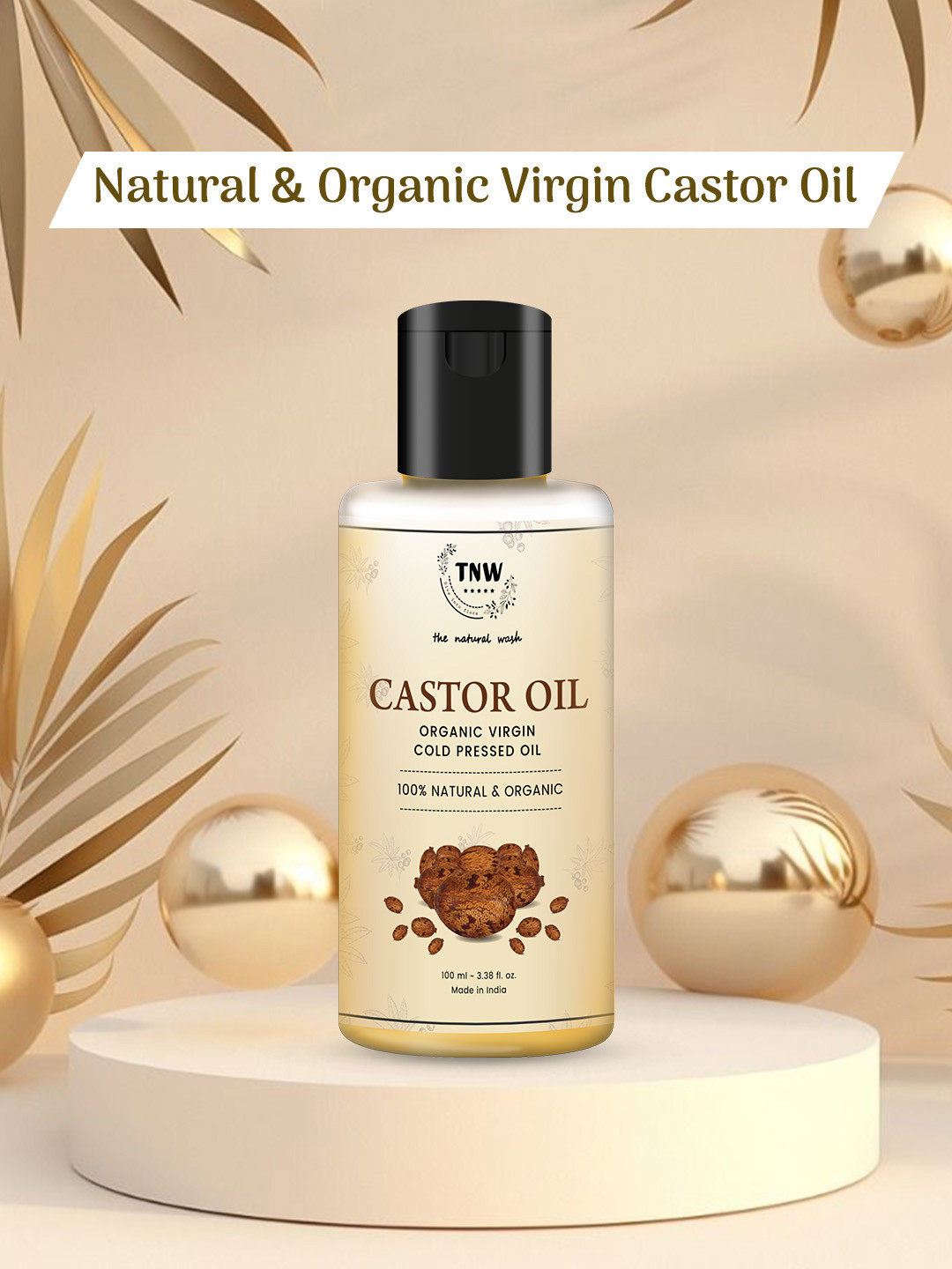 TNW The Natural Wash Organic Virgin Cold Pressed Castor Oil - 100 ml