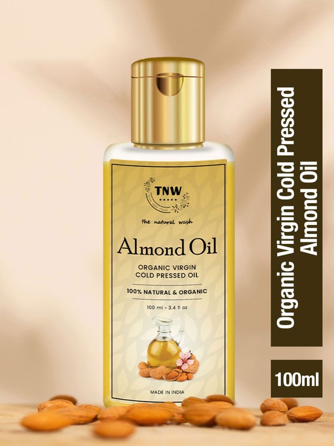 TNW the natural wash 100% Natural & Organic Virgin Cold Pressed Almond Oil - 100 ml