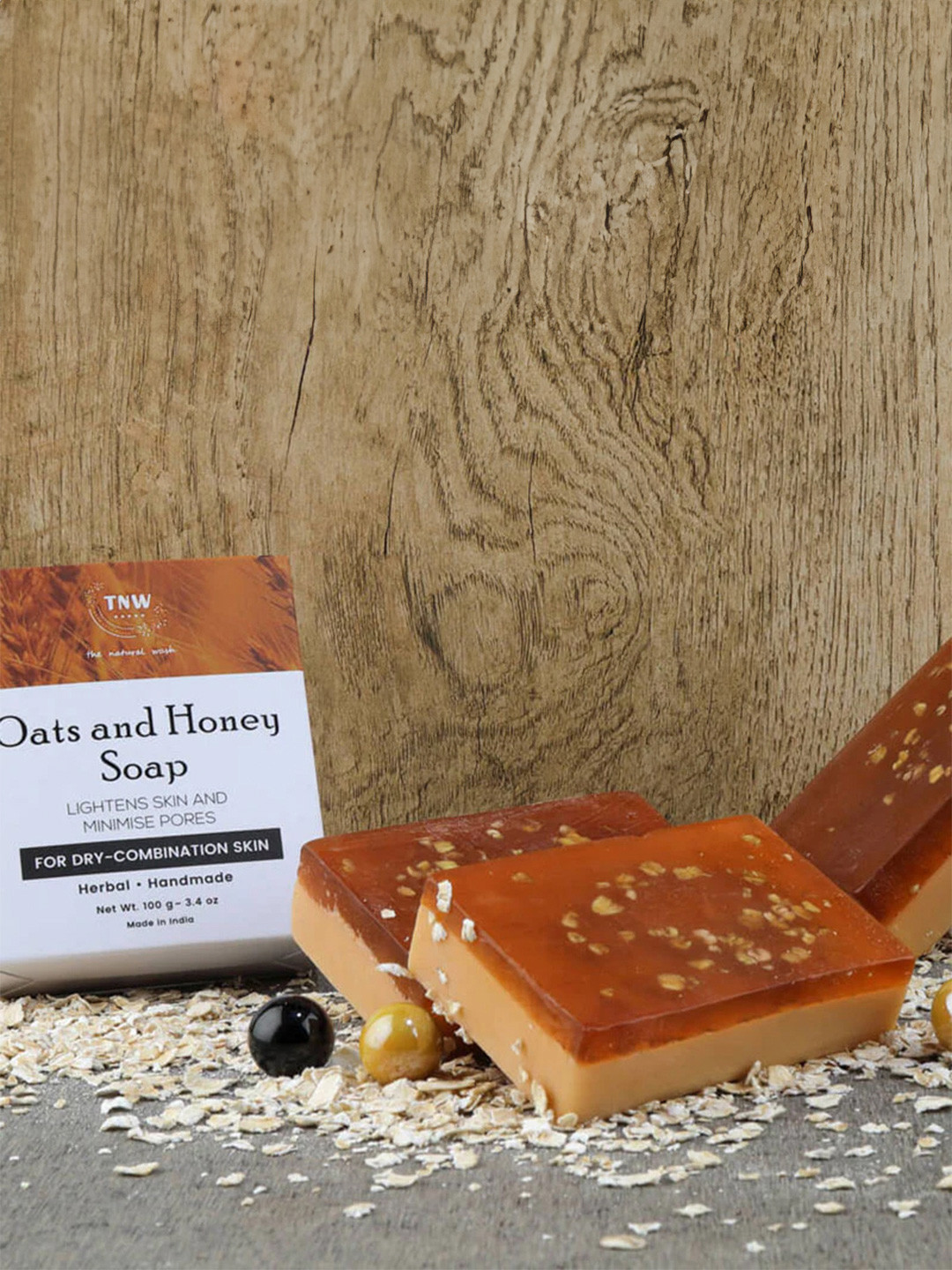TNW the natural wash Handmade Oats & Honey Moisturizing Soap For Combination Dry Skin - 100 g