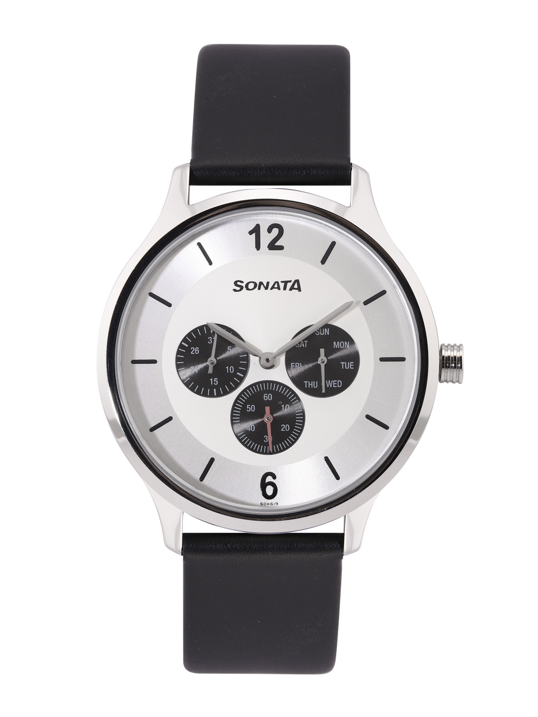 Sonata Men White Analogue Watch 7140SL01
