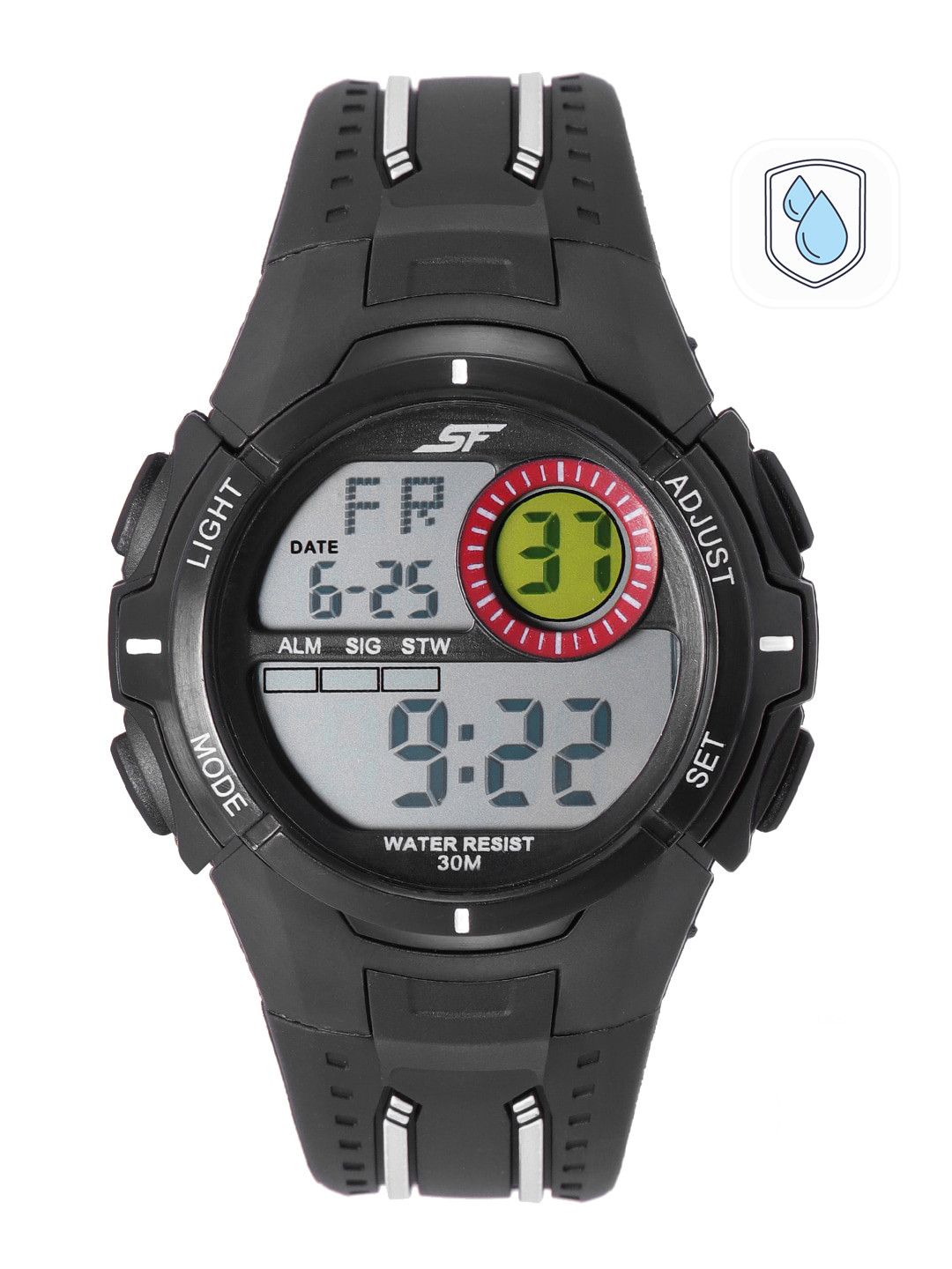 Sonata Men Black SF Essentials Digital Watch 77112PP02