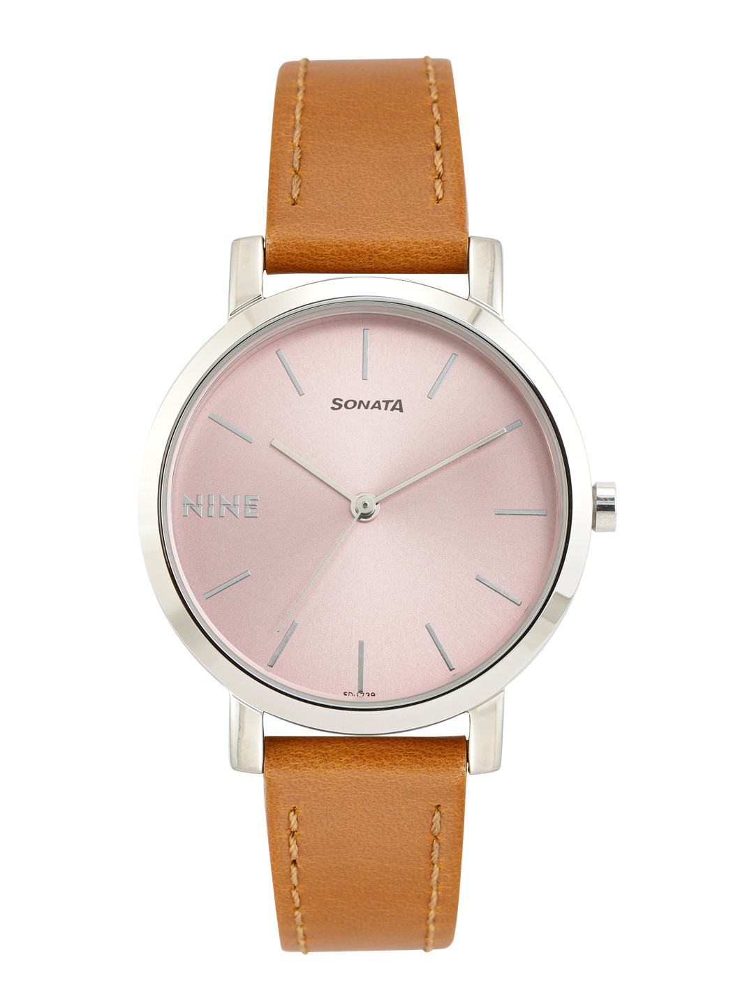 Sonata Women Pink Leather Analogue Watch NN8164SL02