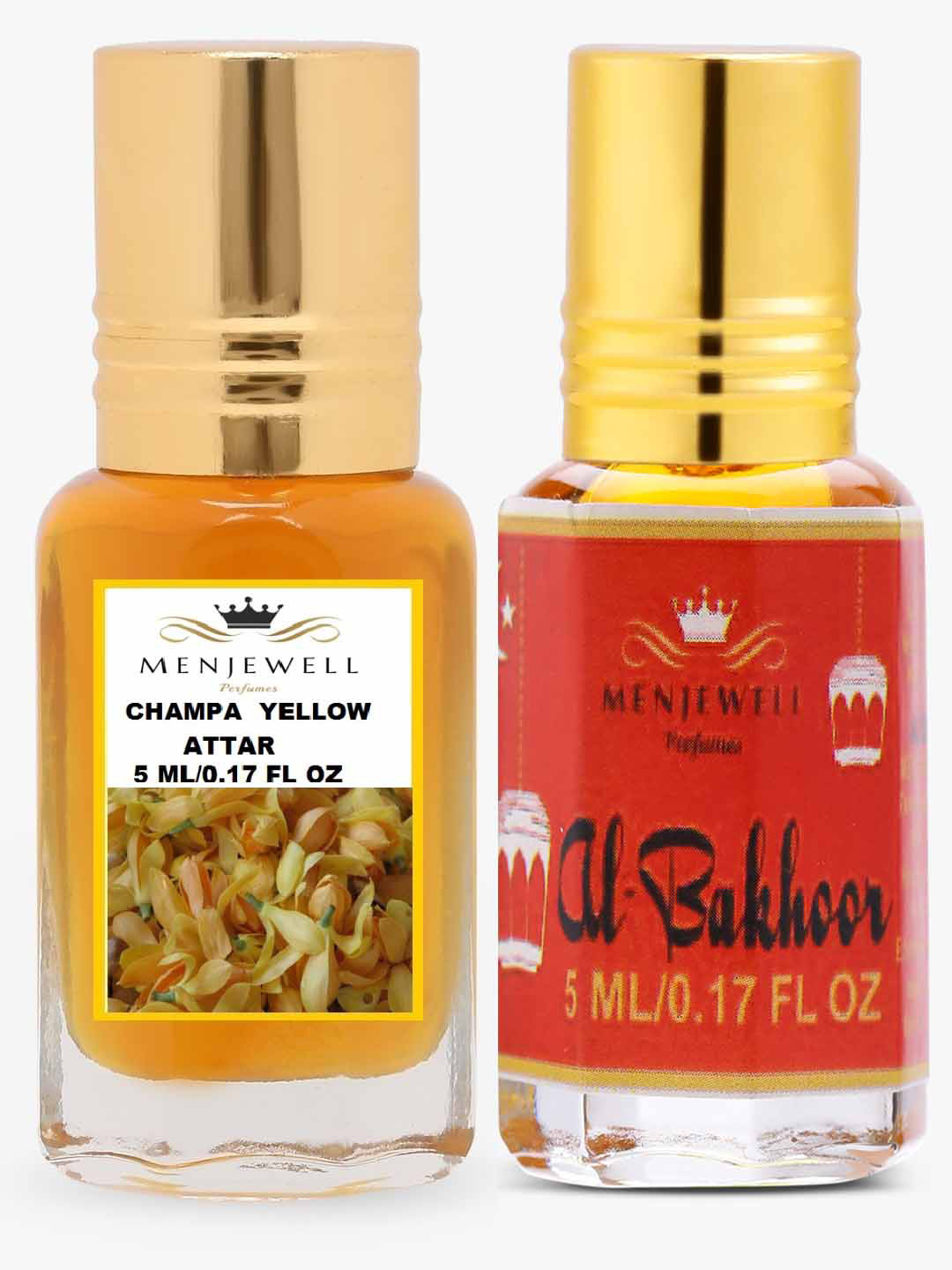 Menjewell Pack Of 2 Champa Yellow & Al BkhorAttar