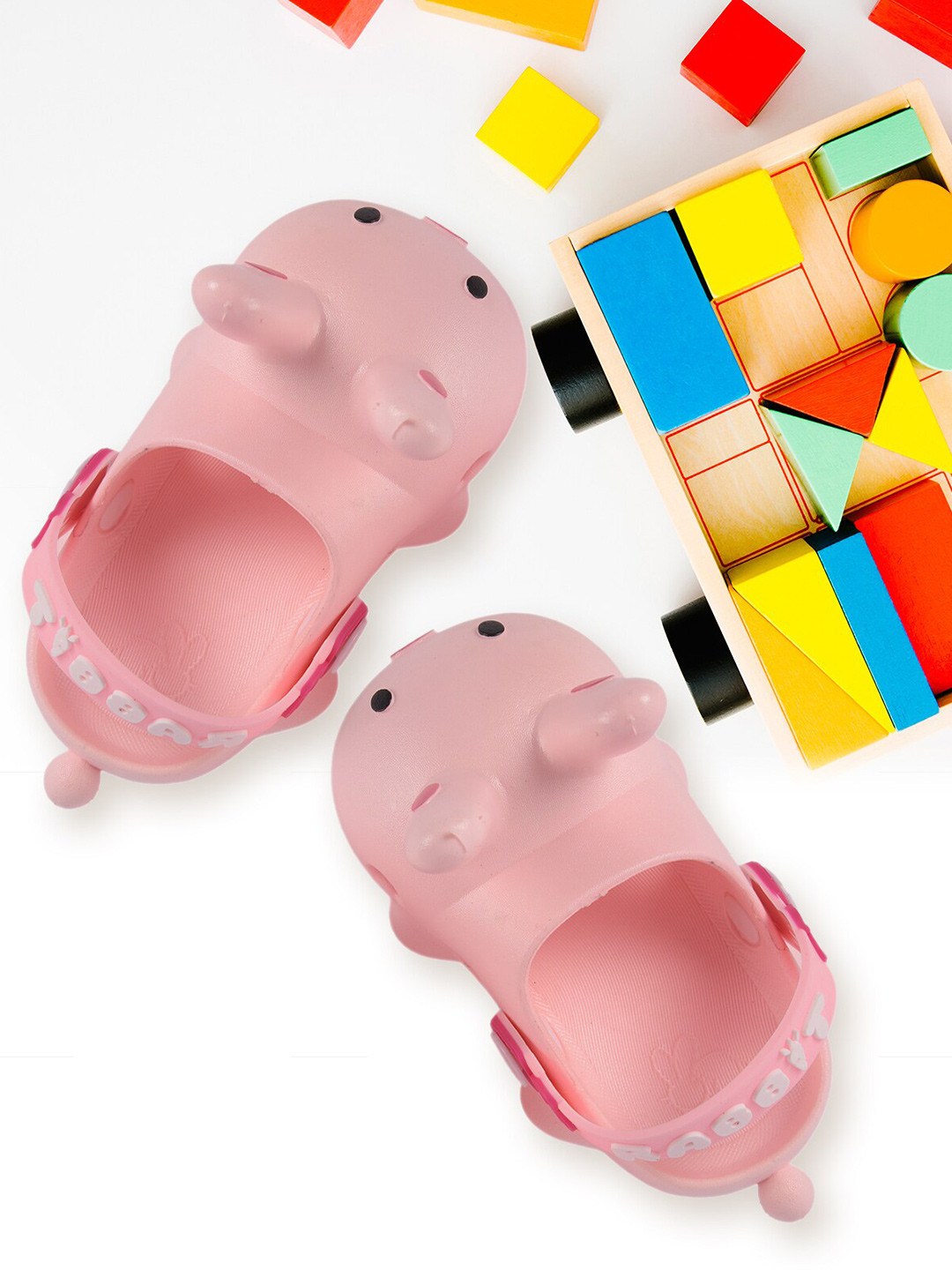 Yellow Bee Girls Pink Cute Bunny Clogs