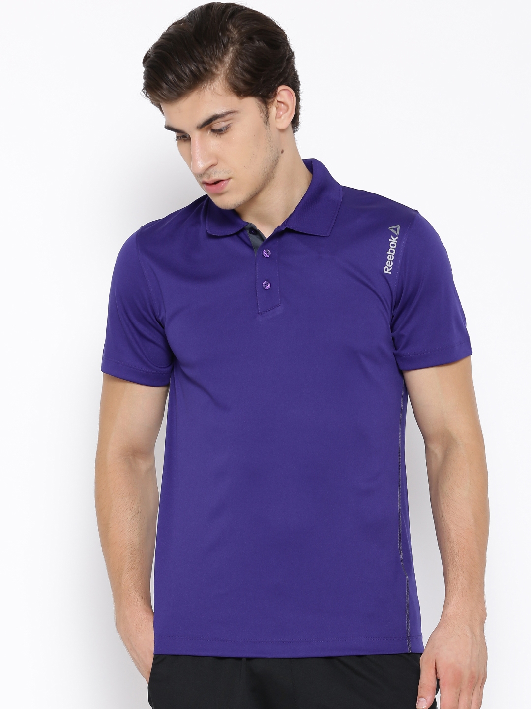 reebok polo shirts mens purple